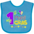 thumbnail image 3 of Inktastic My 1st Mardi Gras with Dots Boys or Girls Baby Bib, 3 of 4