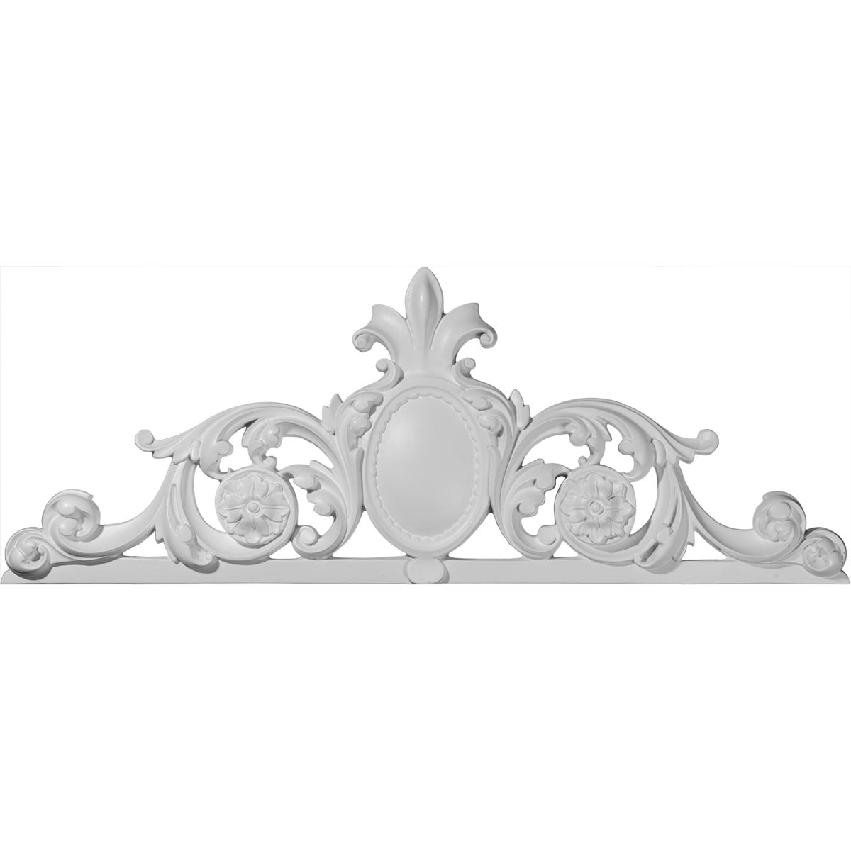 36 3 4 W X 13 3 4 H X 1 3 4 P Valence Center With Scrolls Onlay