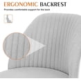 thumbnail image 3 of Office Desk Chair Simple Deluxe Armless Grey w/ Wheels, 3 of 4