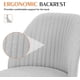 thumbnail image 5 of Silla de escritorio Simple Deluxe sin brazos gris con ruedas, 5 of 7
