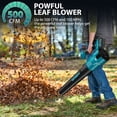 thumbnail image 6 of UNTIMATY 500 CFM Cordless Leaf Blower for Lawn Care 200 MPH Battery Leaf Blower Leaf Blower with 2 x 4.0Ah Battery, Charger, 3 Variable Speeds, Blue, 6 of 12