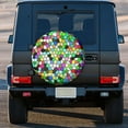 thumbnail image 3 of Kll Colorful Tie Dye Stained Glass Tire Cover,Universal Wheel Tire Cover For Trailer, Rv, Suv, Truck,Camper And Many Vehicle,(14 Inch), 3 of 7