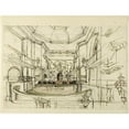 thumbnail image 3 of Augustus Charles Pugin 14x12 Black Modern Framed Museum Art Print Titled - Study for Court of Common Pleas, Westminster Hall, from Microcosm of London (1807), 3 of 5
