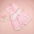 thumbnail image 3 of Pink Season 1 Set Pet Dress Soft Comfortable Lace Stitching Summer Pet Dog Bowknot Skirt with Hair Accessories Pet Supplies, 3 of 7