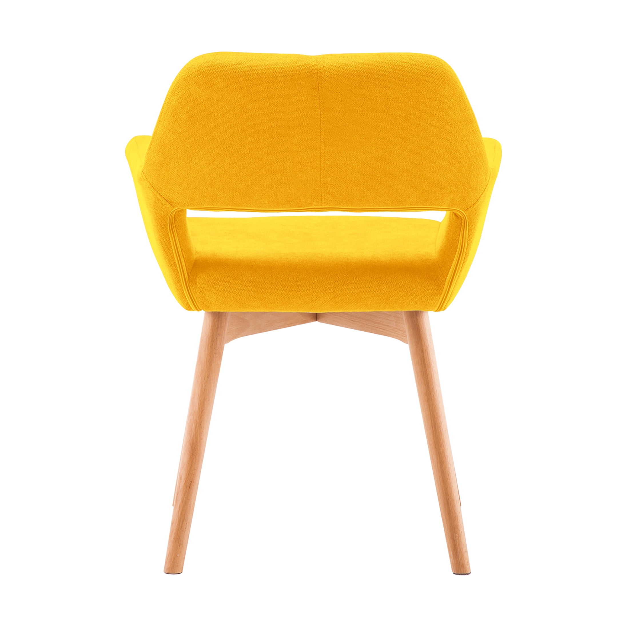 Homy Grigio Dining Chairs Set of 2 Kitchen & Dining Room Chairs for Kitchen Chairs with Armrest (Yellow)