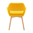 thumbnail image 4 of Homy Grigio Dining Chairs Set of 2 Kitchen & Dining Room Chairs for Kitchen Chairs with Armrest (Yellow), 4 of 5