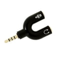 thumbnail image 2 of Bearachild Adaptador de Audio de 3,5mm tipo U 2 en 1 conveniente conector estéreo convertidor de sonido externo micrófono accesorios de Cables de audio/vídeo negro, 2 of 6