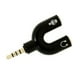 thumbnail image 2 of Seitruly Divisor de audio de 3,5 mm Tipo U Interfaz de conector estéreo 2 en 1 Convertidor de sonido Auriculares Altavoces Accesorios para tabletas negro Type3 NO3, 2 of 6