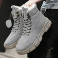 thumbnail image 4 of Winter Men Plush Soft Snow Boots Plus Velvet Warm Outdoor Waterproof Cold Boots Men Fashion Non-slip Casual Shoes Sneaker (Gray,43), 4 of 7