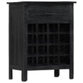 thumbnail image 1 of vidaXL Wine Rack Black 56x35x75 cm Solid Mango Wood, 1 of 5