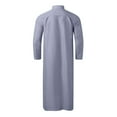thumbnail image 4 of Bcfgryg Men's Long Sleeve Robe Button Down Clothing Gray, 4 of 4