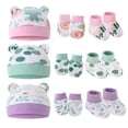 thumbnail image 1 of Cute Baby Hat Newborn Bonnet Gloves Socks Set Beanie Hats Ear Shape New Born Gift Photography Props Infant Fashion Accessories111-3year He Qiyong unisex, 1 of 1