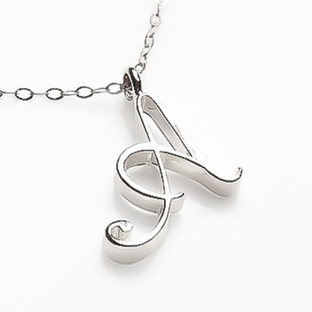 Exquisito 26 Letras Nombre Palabra Collar Alfabeto Inicial Cursivo Letra Cadena Oro Plata Personalizada Minimalista Accesorios De Joyería Gao Jiahui unisex