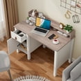 thumbnail image 4 of Gymax Computer Desk Home Office Writing Workstation w/ Drawer & Hutch White, 4 of 10
