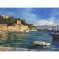 thumbnail image 2 of Strube, Ling 24x19 Black Ornate Wood Framed with Double Matting Museum Art Print Titled - Portofino, 2 of 4