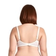 thumbnail image 5 of Curve Muse Women's Plus Size Unlined Underwire Lace Bra with Cushion Straps- CREAM, NAVY- Size:34DD, 5 of 6