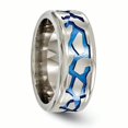 thumbnail image 4 of Edward Mirell Titanium Blue Anodized Brushed & Polished 9mm Band, 4 of 7