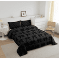 thumbnail image 4 of Manfei Cute Bow 2pcs Twin Comforter Set - Black Bowknot Kawaii Princess Style, 4 of 8