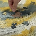 thumbnail image 4 of Ambesonne Yellow Jigsaw Puzzle, Brush Strokes Contemporary, Heirloom-Quality Fun Activity for Family Durable Cardboard, 1000 pcs, Pale Orange and Blue Grey, 4 of 5
