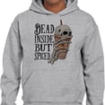 thumbnail image 2 of Dead Inside but Spiced Hoodie Sweatshirt Unisex 5X-Large Grey, 2 of 5