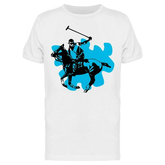 Polo Horse Black Silhouette T-Shirt Men -Image by Shutterstock, Male XX-Large