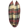 thumbnail image 2 of Wrapables® Plaid Print Infinity Scarf, Red and Green, 2 of 4