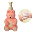 thumbnail image 5 of Botella de bomba de espuma con forma de oso lindo, botella dispensadora de jabón espumoso de gran capacidad para lavado facial, lavado corporal, jabón de manos rosa, 5 of 5