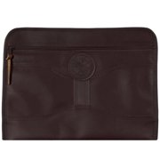 LEATHER DOCUMENT BRIEF BROWN