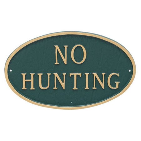 Montague Metal Products No Hunting Oval Wall Plaque