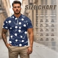 thumbnail image 6 of Aplkyhs Blue Matching Couple Golf Shirts Quarter Zip Mens Hawaiian Shirt Lapel Design Breathable Fabric Soft and Comfortable Polyester Shirts for Men for Casual Wear, 6 of 6