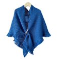 thumbnail image 2 of WonderWiz Cashmere Shawl Wraps for Women Shoulder Cape Soft Warm Cover Up Cardigan Sweater Wrap Open Front Poncho Cape 2025 Blue, 2 of 3