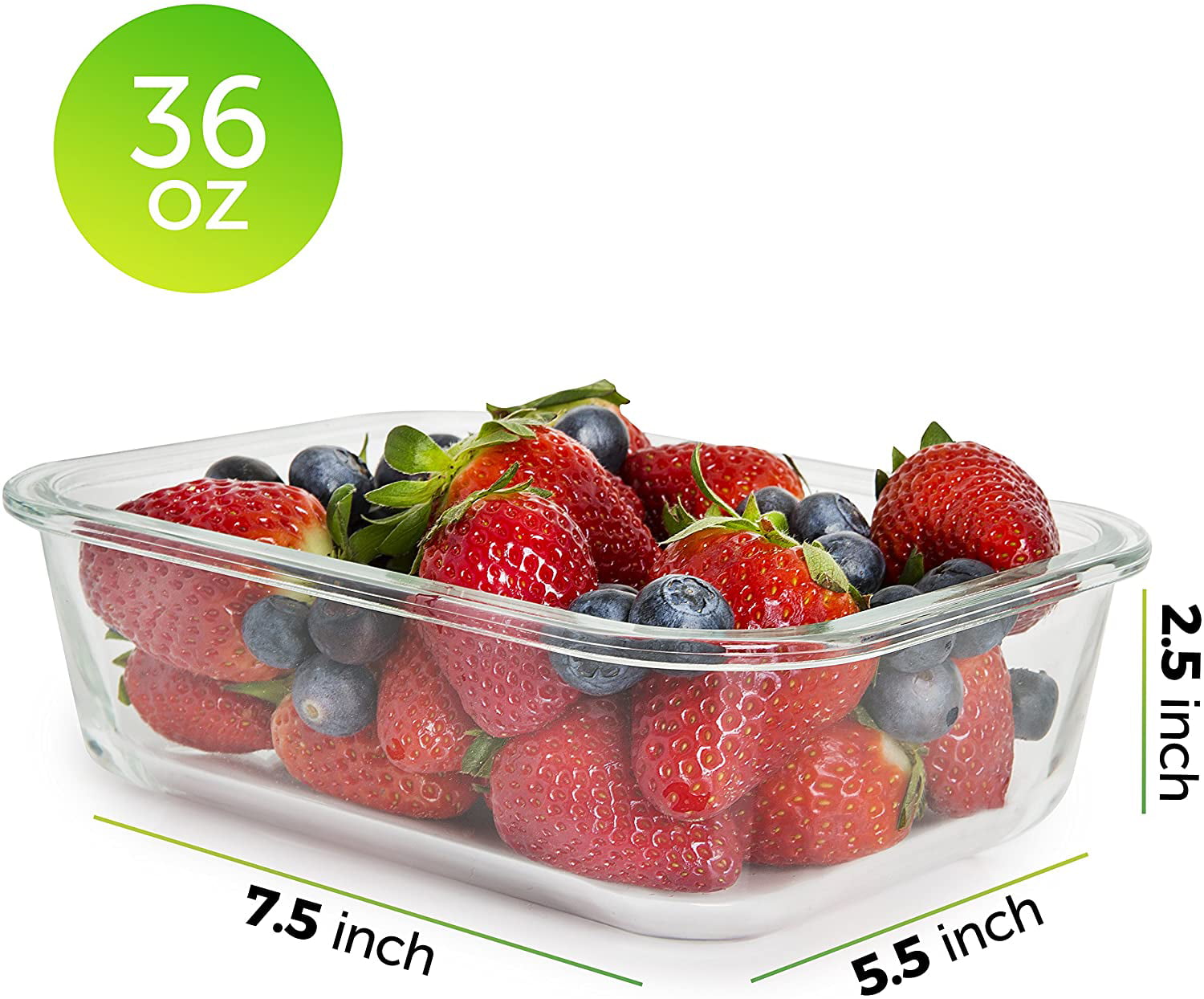  PrepNaturals 5 Pack Glass Food Storage Containers with Lids - Glass  Meal Prep Containers - Dishwasher Microwave Oven Freezer Safe  (Multi-Compartment): Home & Kitchen