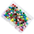 thumbnail image 6 of Raindrops Colorful Plastic Ball Head Straight Pins for Crafting Stainless Steel and Plastic Assorted Colors 4MM, 6 of 8
