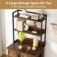 thumbnail image 7 of Litter Box Enclosure, Industrial Cat Cabinet with Shelves and Doors, Wood Pet Crate Hidden Cat Washroom for Most of Litter Box, Indoor Cat House Furniture, Rustic Brown, 7 of 7