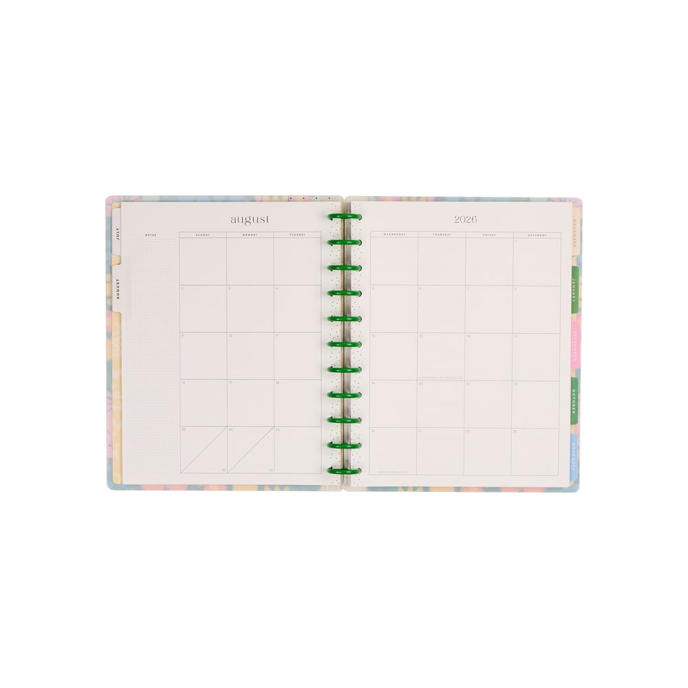 The Happy Planner Ditzy Garden Big Teacher Planner, July 2026–June 2027, 12-Month Disc Bound Planner with Stickers & Bonus Months