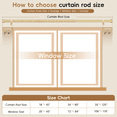 thumbnail image 5 of HEI! DEAR 1" Adjustable Single Curtain Rod Set Heavy Duty with Gold End Cap,36-88", 5 of 8