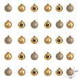 thumbnail image 2 of Nearly Natural Gold Plastic Holiday Christmas 2.5" Shatterproof Ornament Set, 30 Count, 2 of 4