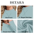 thumbnail image 5 of TARAINYA Women Mock Neck Pullover Sweatshirt Long Sleeve with Thumb Holes Casual Oversized Tops, 5 of 7