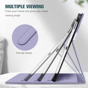 Fintie Case for Samsung Galaxy Tab S10 Lite/ S10 FE/ S9 FE 5G 10.9 Inch/Tab S9 11 Inch, Multi-Angle Viewing Protective Cover with Pocket, Auto Sleep/Wake, Lilac Marble
