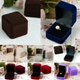 thumbnail image 2 of HEVIRGO Velvet Jewelry Necklace Ring Earring Display Storage Organizer Box Case Gift Box Red Velvet, 2 of 8