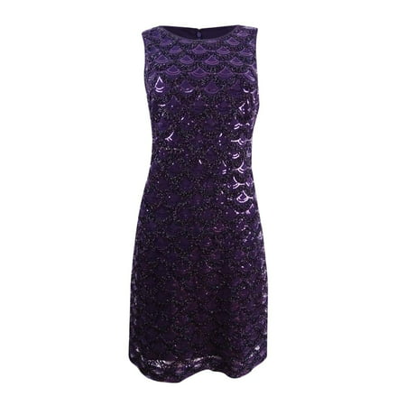 Jessica Howard Women's Sequined Scallop Dress (Sarah Jessica Parker Best Dresses)