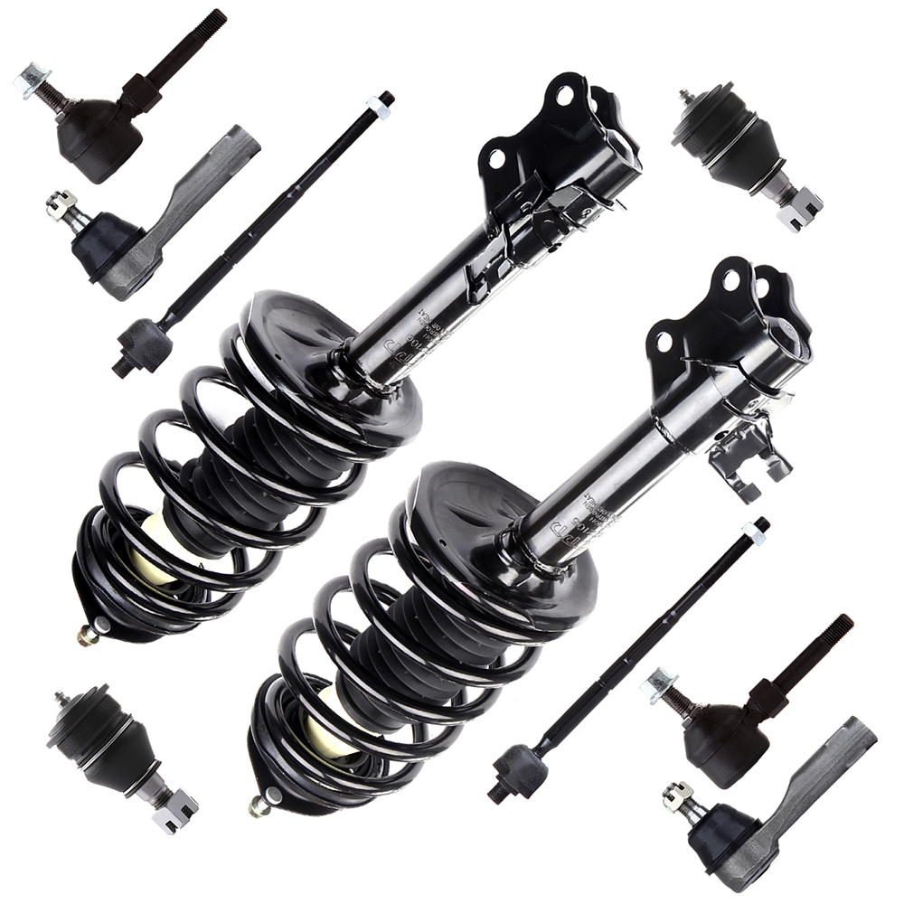 Detroit Axle 10pc Front Struts & Spring Kit + Sway Bars & Tie Rods For 2008-2012 Nissan Rogue