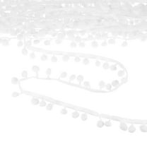 Uxcell Pom Pom Ball Fringe Trim, 10 Yards 11mm Mini Pom Pom Trim Ribbon for Home Decoration/DIY Crafts, White