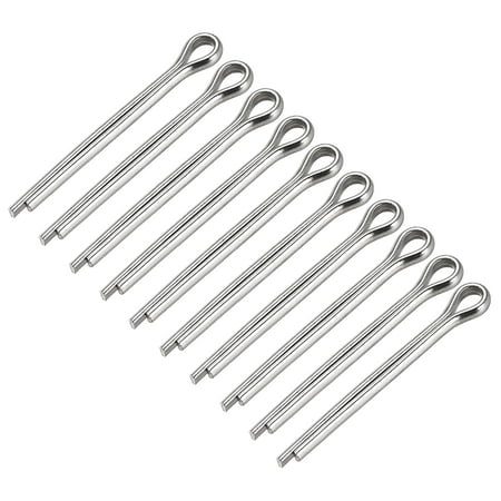 

Split Cotter Pin -5mm x 50mm 304 Stainless Steel 2-Prongs Silver Tone 10Pcs