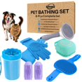 thumbnail image 1 of Kit de aseo para perros SHYNEE de 8 piezas para baño y masaje, 1 of 8