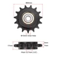 thumbnail image 2 of 2 Pcs ANSI #40 Roller Chain Idler Sprocket 10mm Bore, 1/2" Pitch, Hardened 15 Teeth Tensioner Sprocket, 2 of 5