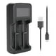 thumbnail image 3 of Cargador de batería SEIVI Black PC universal inteligente portátil de viaje con pantalla LCD inteligente y doble carga USB para Ni MH Ni Cd AA AAA, 3 of 11