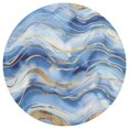 thumbnail image 3 of Ryvnso Blue Gold Marble Round Plate Mats Dining Table Placemat Set of 4 for Holiday Decoration, 3 of 7