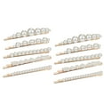 thumbnail image 1 of 10 horquillas de perlas con estilo, horquillas elegantes para el pelo, pasadores laterales para niñas, accesorios para fiestas y banquetes (blanco, 5 unidades por juego), 1 of 7