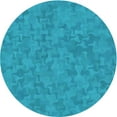 thumbnail image 1 of Ahgly Tapis Rond Lavable en Machine Intérieur Transitionnel Turquoise Foncé Vert, 7 Pieds Rond, 1 of 7